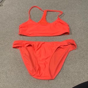 Neon orange bikini Medium Top XL bottom